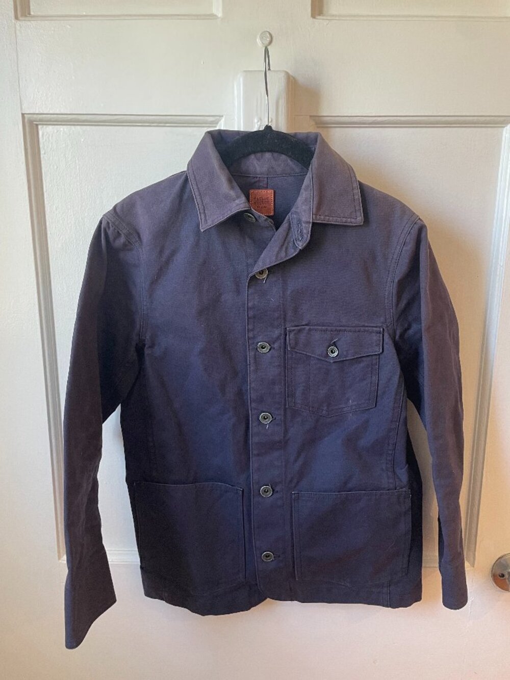 Rare Vintage Taylor Stitch Navy Canvas Chore Jacket - Old Leather Tag style
